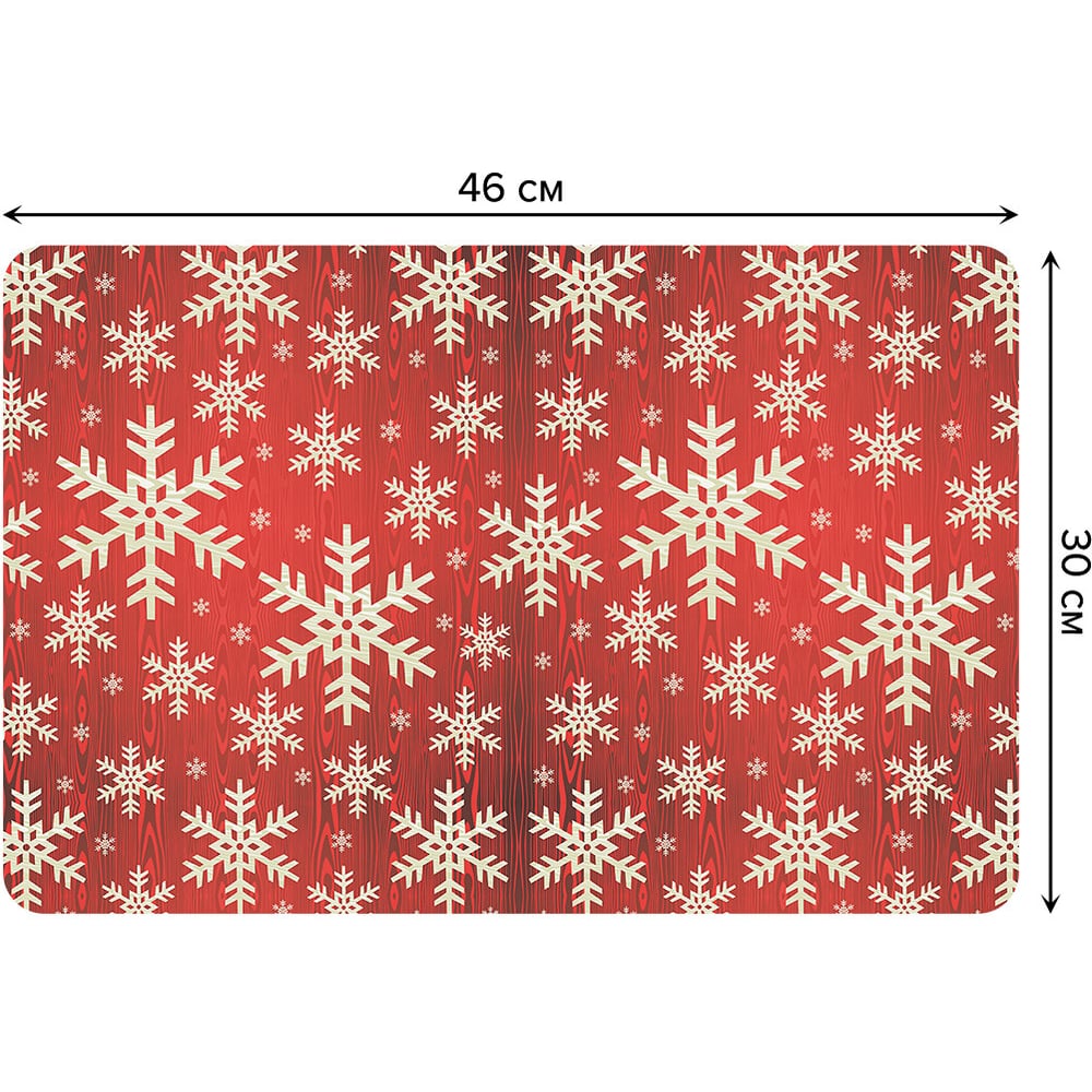 Изображение товара Набор тканевых салфеток для сервировки стола JOYARTY 4 шт 30x46 см красный белый