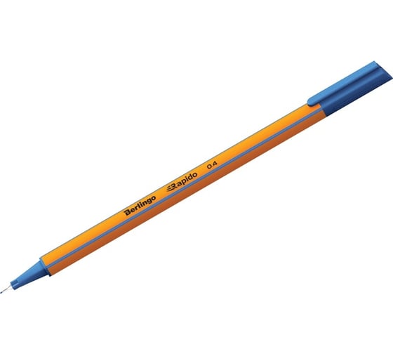 Изображение товара Набор ручек капиллярных Berlingo rapido, 12 шт, синяя, 0,4 мм, трехгранная CK_40101