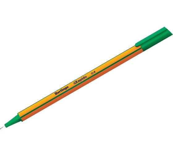 Изображение товара Набор ручек капиллярных Berlingo 12 шт. в упаковке, rapido зеленая, 0,4мм, трехгранная CK_40103