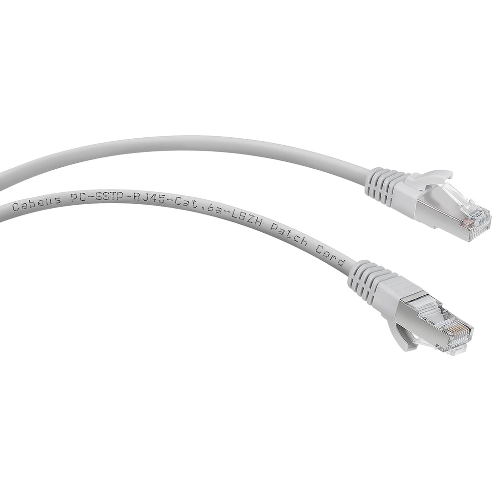 Экранированный патч-корд Cabeus PC-SSTP-RJ45-Cat.6a-2m-LSZH