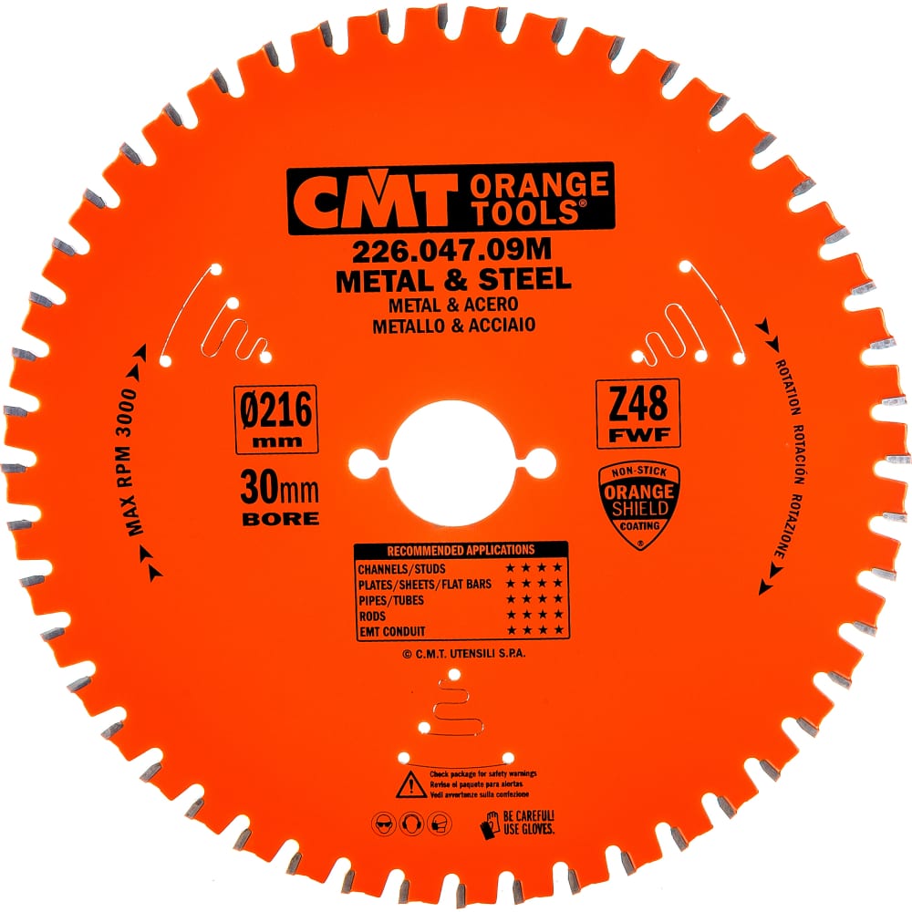Диск (сухой рез: железо, сталь) CMT диск пильный по дереву вихрь 73 10 4 2 160х20 мм 48 зубьев кольцо 16 20