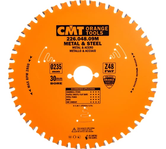Изображение товара Диск пильный по металлу (235x30x2.2/1.8 мм; Z48; TCG) CMT 226.048.09M