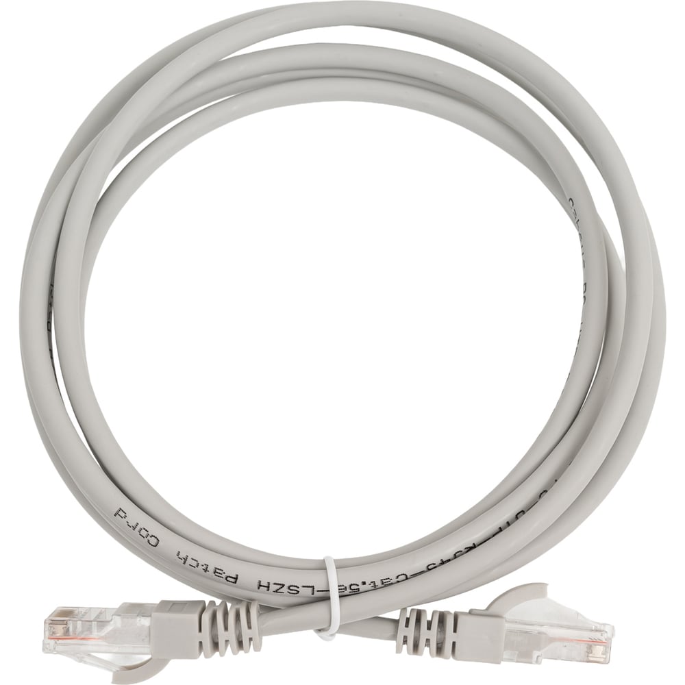 Изображение товара Патч-корд Cabeus U/UTP категория 5е 2 метра серый LSZH RJ45