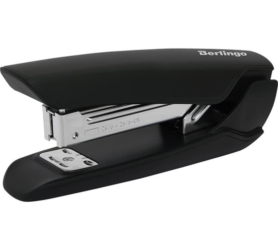 Изображение товара Степлер Berlingo №24/6, 26/6 hyper до 25 л, пластиковый корпус, черный KSn_25324