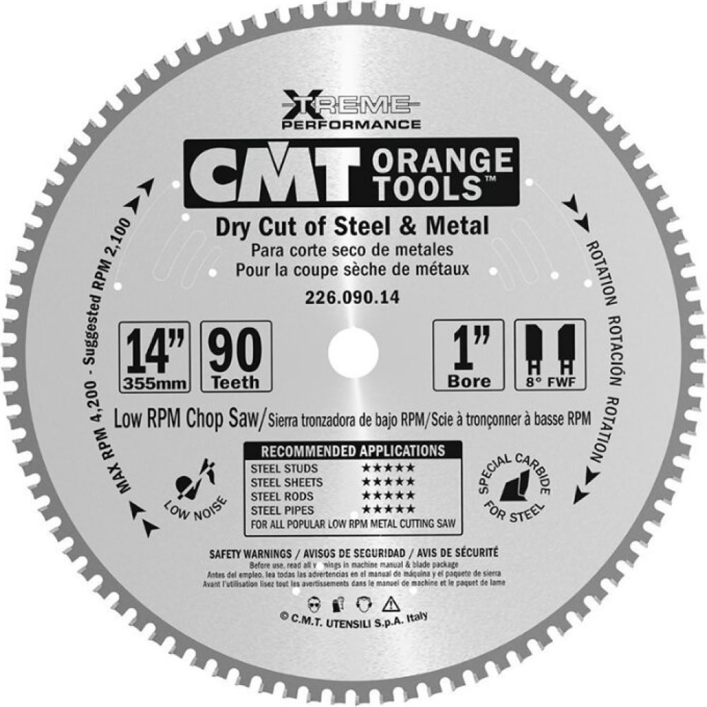 Купить Диск (сухой рез: железо, сталь) CMT, 226.090.14