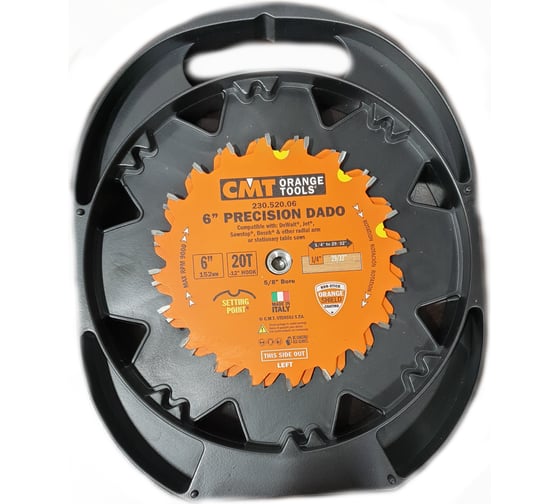 Изображение товара Диск пильный для пазов (2 шт; 150x15.87 мм; Z20+4; FTG+ATB) DADO CMT 230.520.06