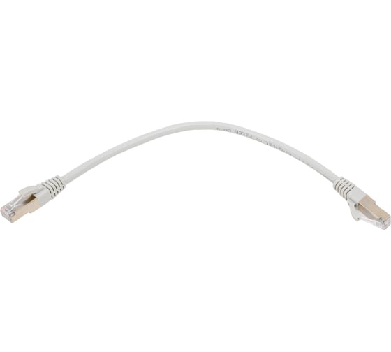 Изображение товара Экранированный патч-корд Cabeus F/UTP, категория 5е, 2xRJ45/8p8c, серый, PVC, 0.3м PC-FTP-RJ45-Cat.5e-0.3m