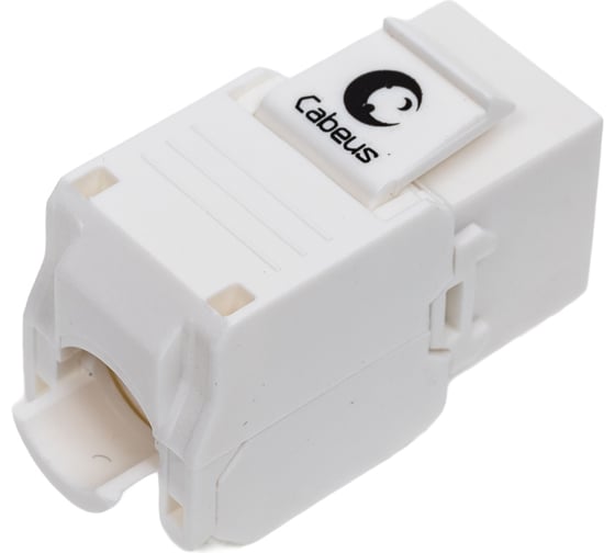 Изображение товара Вставка Keystone Cabeus Jack RJ-45(8P8C), 180 градусов, категория 5e, без инструмента Toolless, белая KJ-RJ45-Cat.5e-180-Toolless