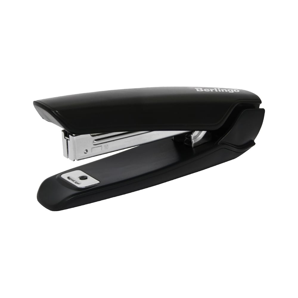 Изображение товара Степлер Berlingo №10 hyper до 20 л, 100 скоб, пластиковый корпус, черный KSn_25310 Изображение товара Степлер Berlingo №10 hyper до 20 л, 100 скоб, пластиковый корпус, черный KSn_25310