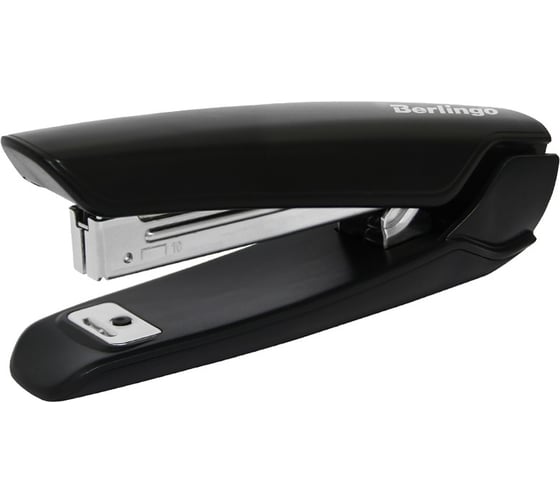 Изображение товара Степлер Berlingo №10 hyper до 20 л, 100 скоб, пластиковый корпус, черный KSn_25310