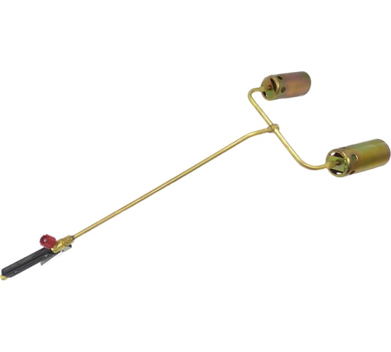 Изображение товара Газовоздушная горелка Профессионал 2-ФАКЕЛЬНАЯ сопло 60 мм, длина 90 см, рычаг, PRO-серия 5058