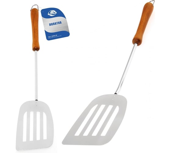 Изображение товара Лопатка МУЛЬТИДОМ хром дерев ручка AN50-29