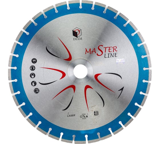 Изображение товара Алмазный сегментный круг Diam 1A1RSS Железобетон Master Line 500x3,4x10x90/50 000508