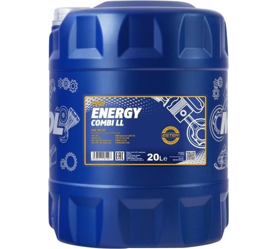 Изображение товара Синтетическое моторное масло MANNOL ENERGY COMBI LL 5W30 20 л 1055