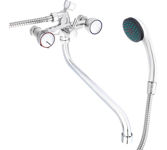 Изображение товара Смеситель для ванны с душем СоюзКран круглый излив 30см, 1/2, хром, цинк, SK08-S237 566-234