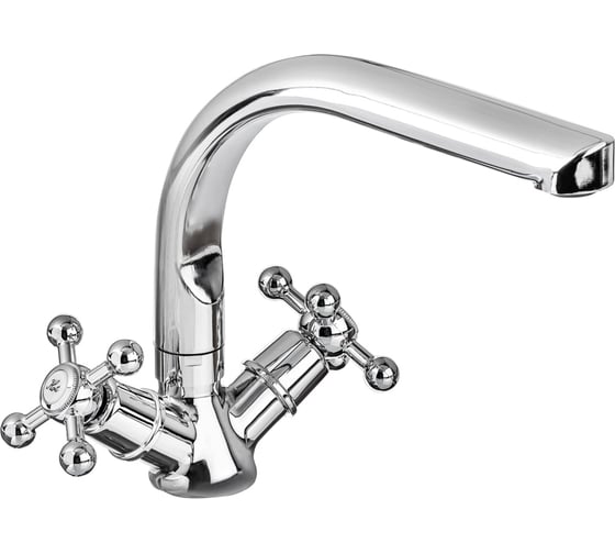 Изображение товара Смеситель для кухни СоюзКран поворотный излив 25см, керам. кран-буксы 1/2, SK01-G208 566-391