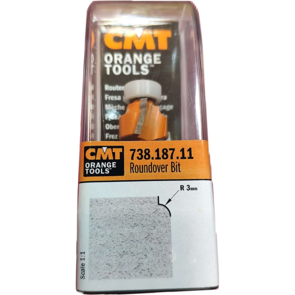 Изображение товара Фреза радиусная (18.7x12.7 мм; R 3 мм; хвостовик 6 мм) CMT 738.187.11
