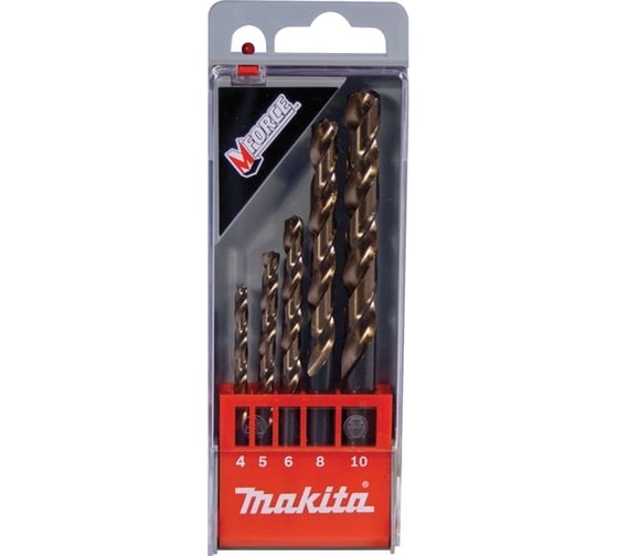 Изображение товара Набор сверл по металлу 5шт, HSS, 4-10мм, M-Force Makita D-30508