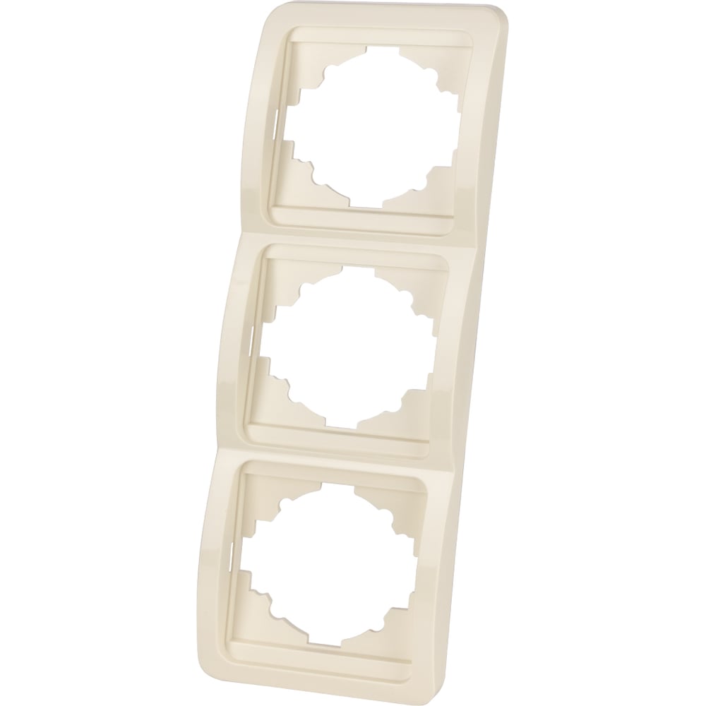 Изображение товара Тройная вертикальная рамка слоновая кость TDM ELECTRIC Валдай SQ1804-0120