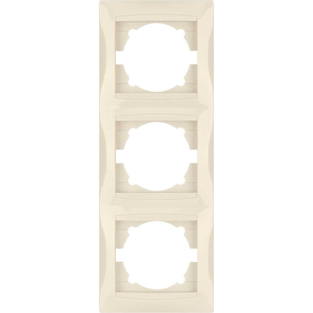 Изображение товара Трехпостовая вертикальная рамка Лама SQ1815-0134 слоновая кость