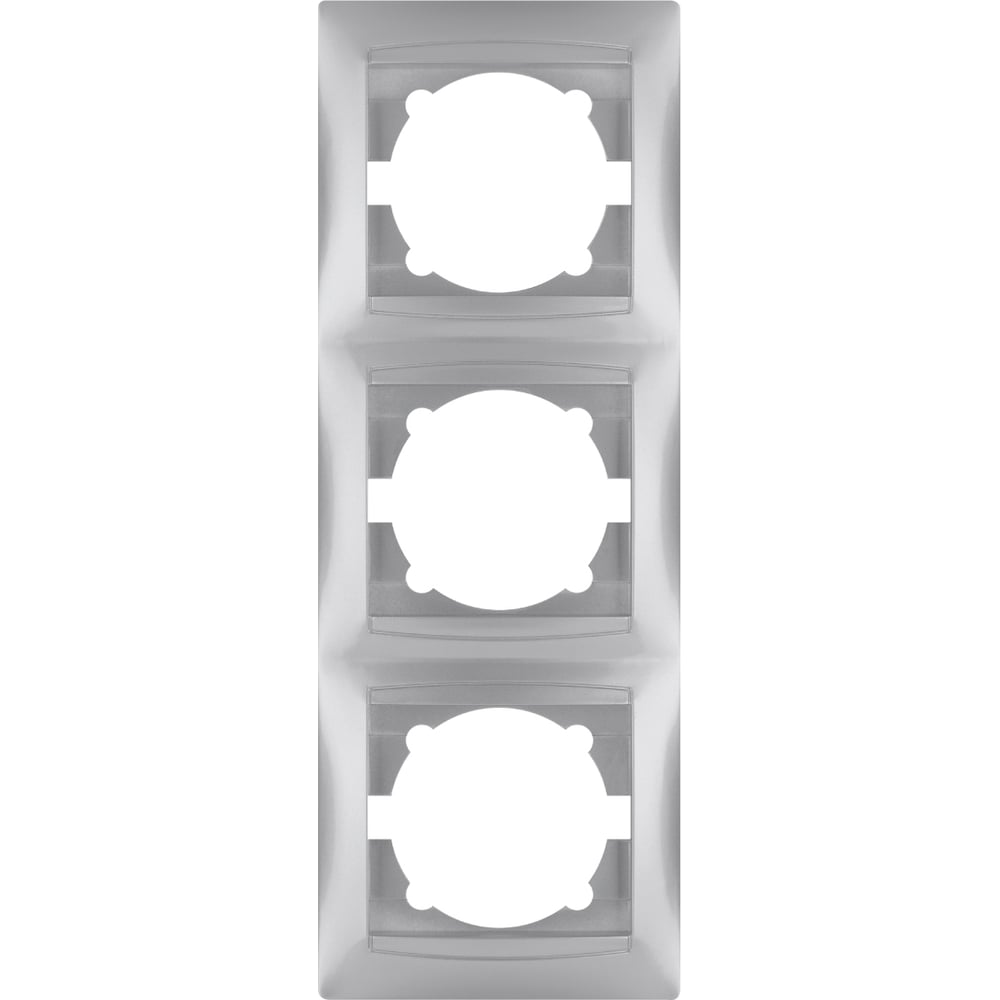 Изображение товара Рамка 3 постовая вертикальная TDM ELECTRIC серия Лама SQ1815-0234 серебристый металлик