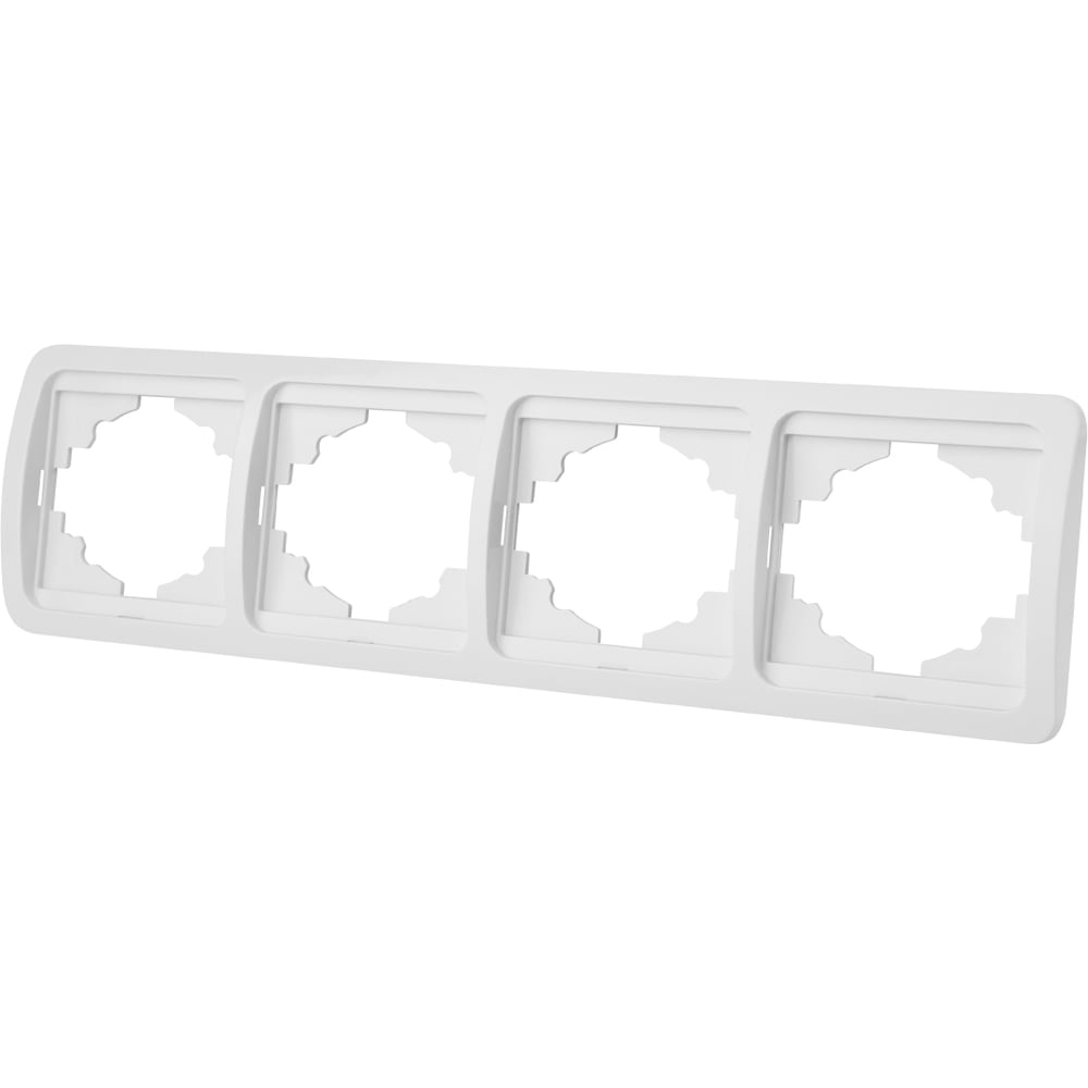 Изображение товара Четверная горизонтальная белая рамка Валдай SQ1804-0021 для кабель-каналов