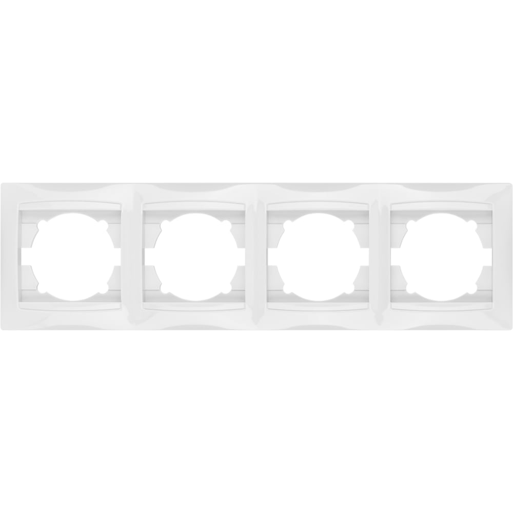 Изображение товара Четырехпостовая горизонтальная белая рамка TDM ELECTRIC Лама SQ1815-0032