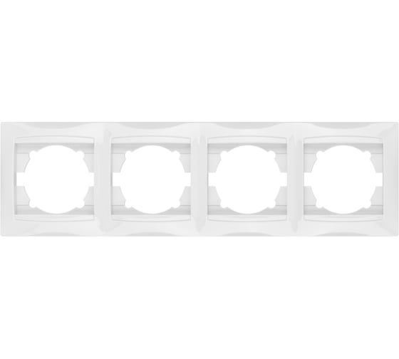 Изображение товара Четырехпостовая горизонтальная белая рамка TDM ELECTRIC Лама SQ1815-0032