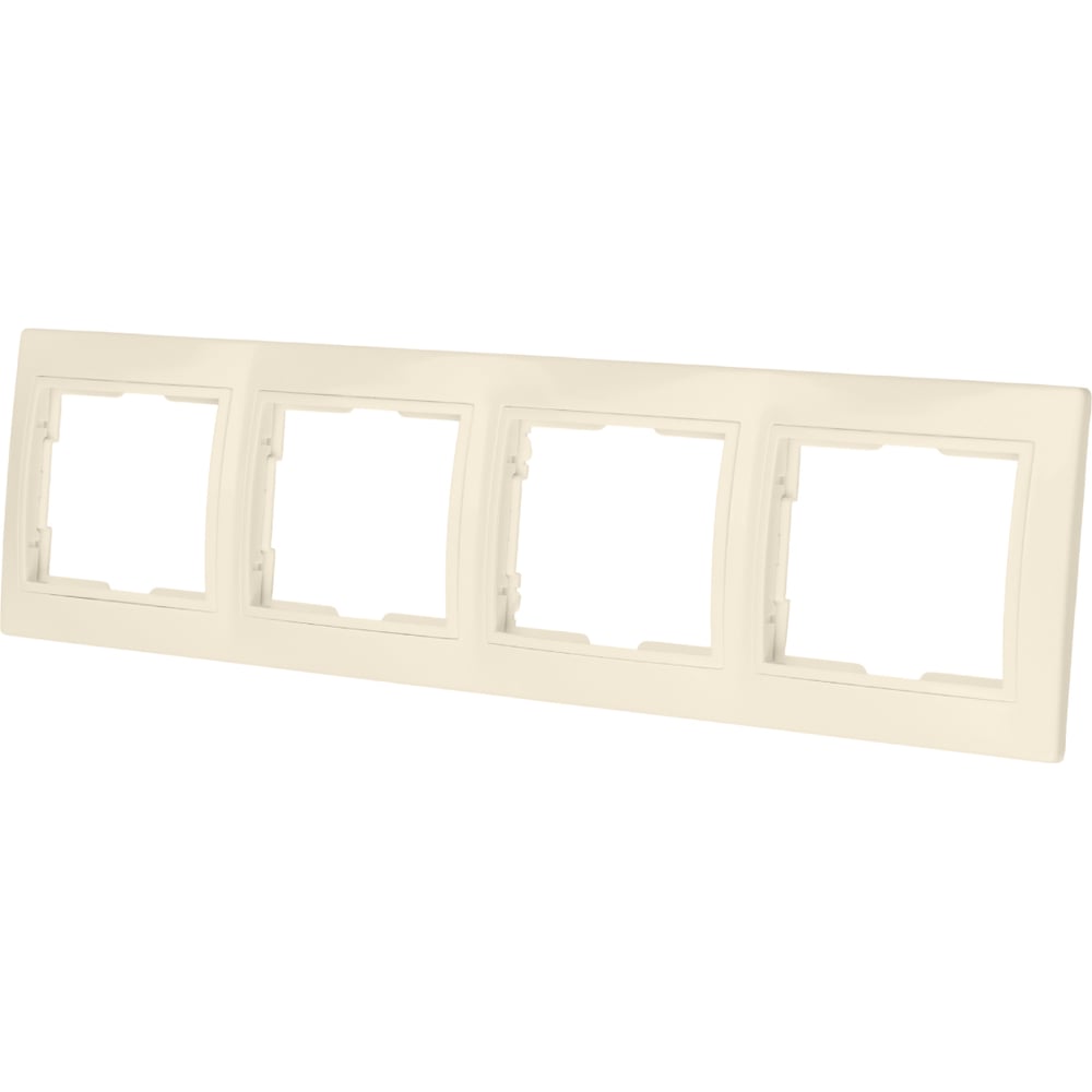 Изображение товара Четырехпостовая горизонтальная рамка Таймыр IP20 слоновая кость 295 мм