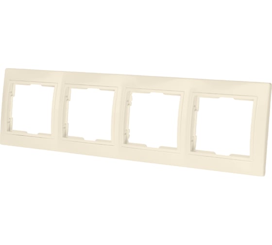 Изображение товара Четырехпостовая горизонтальная рамка, слоновая кость TDM ELECTRIC Таймыр SQ1814-0130