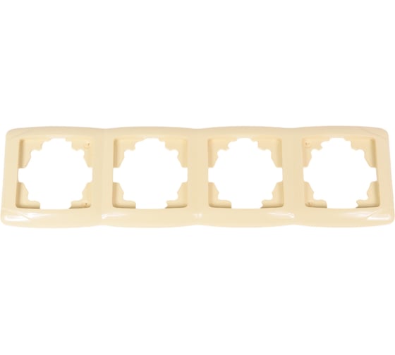 Изображение товара Рамка 4-х постовая вертикальная слоновая кость "Онега" TDM ELECTRIC SQ1805-0058