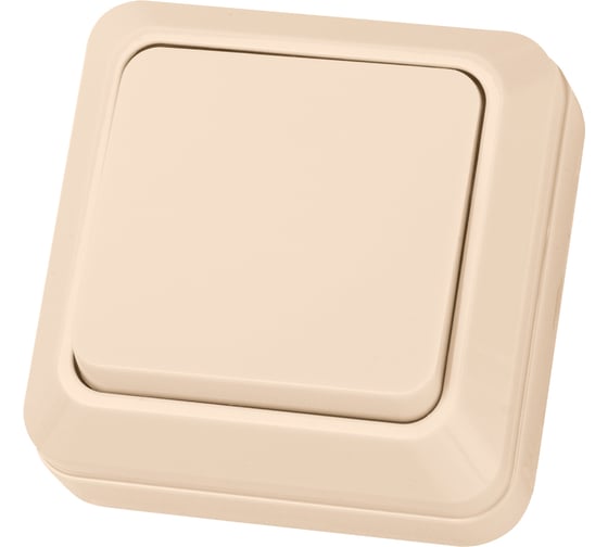 Изображение товара Одноклавишный выключатель TDM ELECTRIC открытой установки 10А слоновая кость Ладога SQ1801-0002