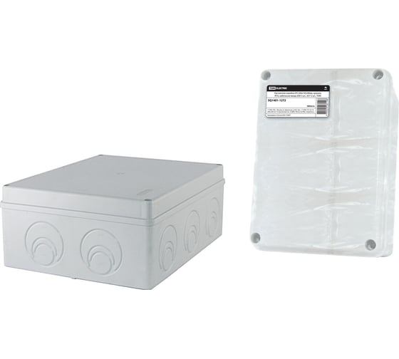 Изображение товара Распаечная коробка с крышкой ОП 240х195х90мм, IP55, кабельные ввода d28-3 шт, d37-2 шт TDM ELECTRIC SQ1401-1272