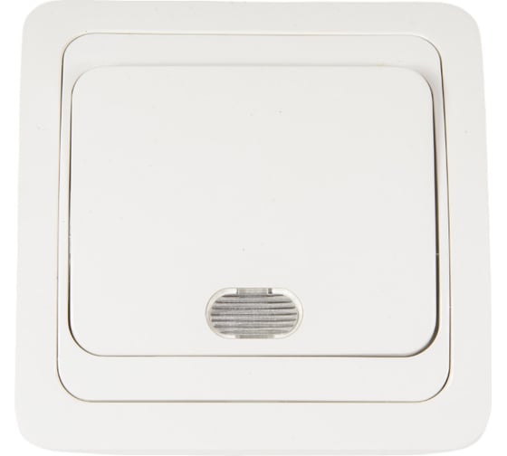 Изображение товара Одноклавишный выключатель TDM с подсветкой 10А белый Валдай SQ1804-0004