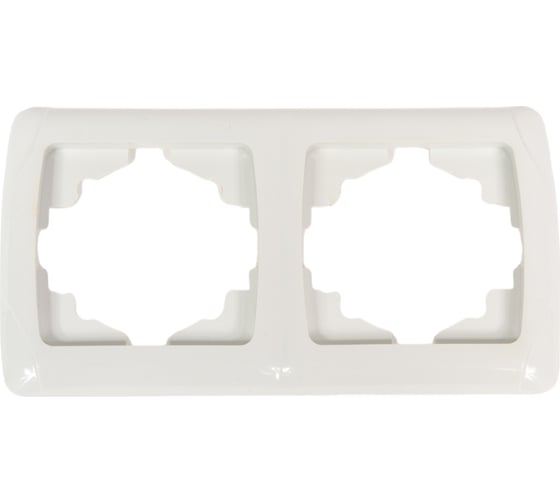 Изображение товара Рамка 2-х постовая горизонтальная белая серия "Онега" TDM ELECTRIC SQ1805-0024
