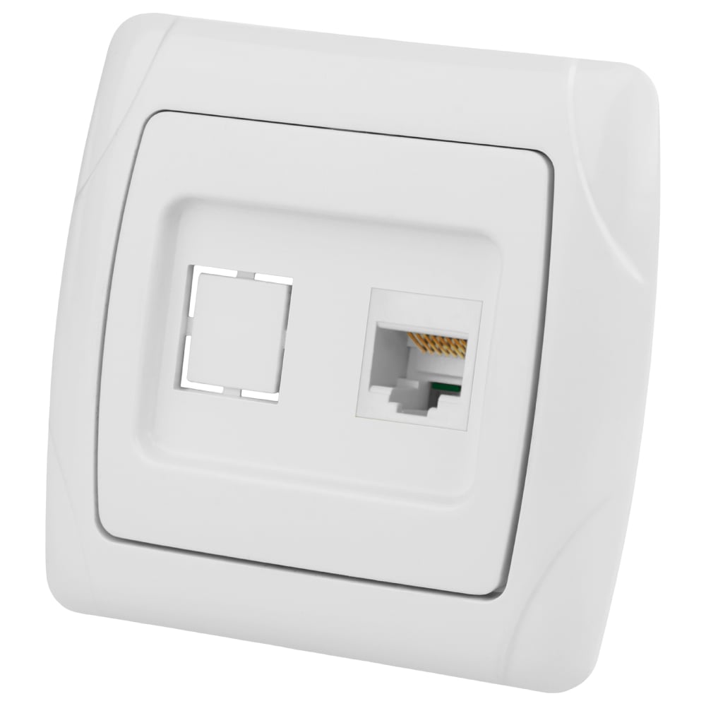 Изображение товара Розетка компьютерная RJ45 белая серия "Онега" TDM ELECTRIC SQ1805-0022