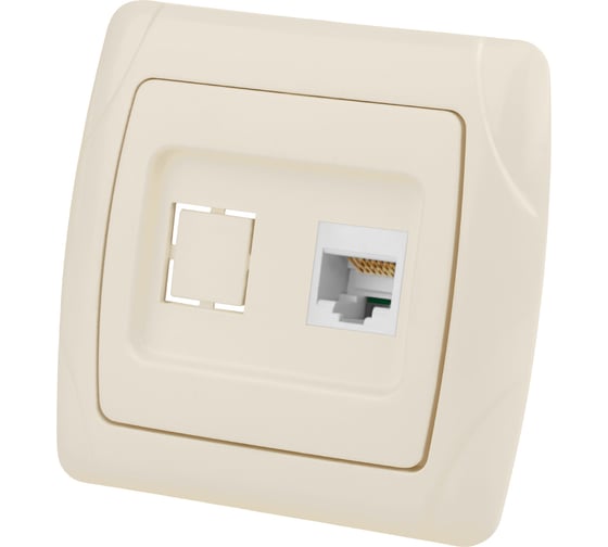 Изображение товара Розетка компьютерная RJ45 слоновая кость "Онега" TDM ELECTRIC SQ1805-0051