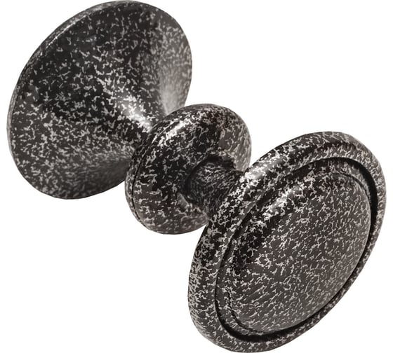 Изображение товара Дверная ручка-кнопка-стяжка Трибатрон серебряный антик 88174