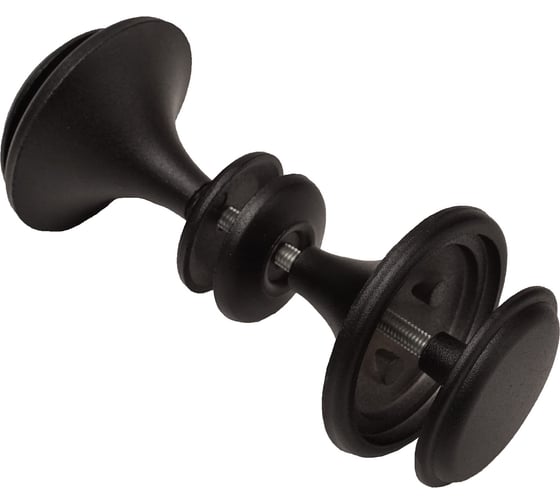 Изображение товара Дверная ручка-кнопка-стяжка Трибатрон черный муар 88175