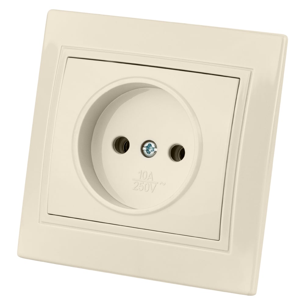 Изображение товара Розетка силовая встраиваемая Таймыр SQ1814-0111 слоновая кость 10А 250В