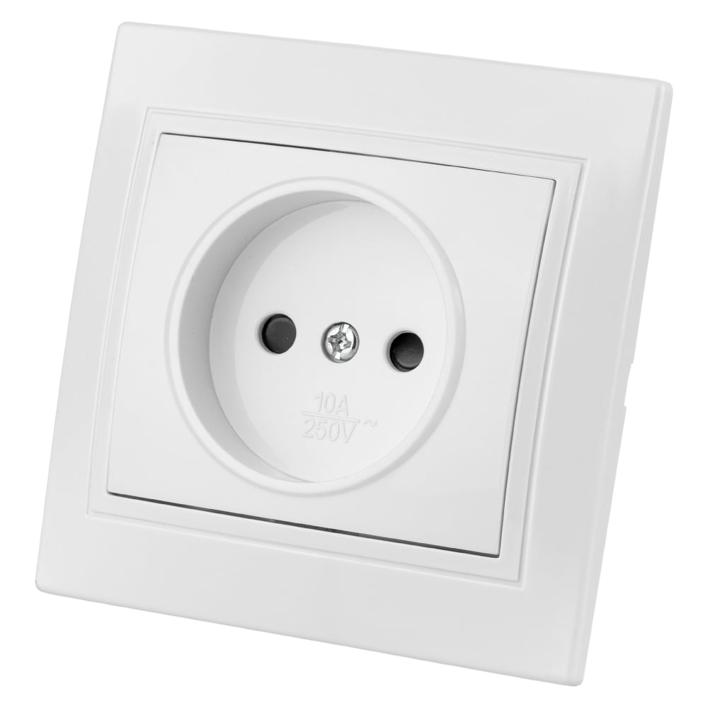 Изображение товара Розетка с защитными шторками белая 2П 10А 250В TDM ELECTRIC Таймыр SQ1814-0015