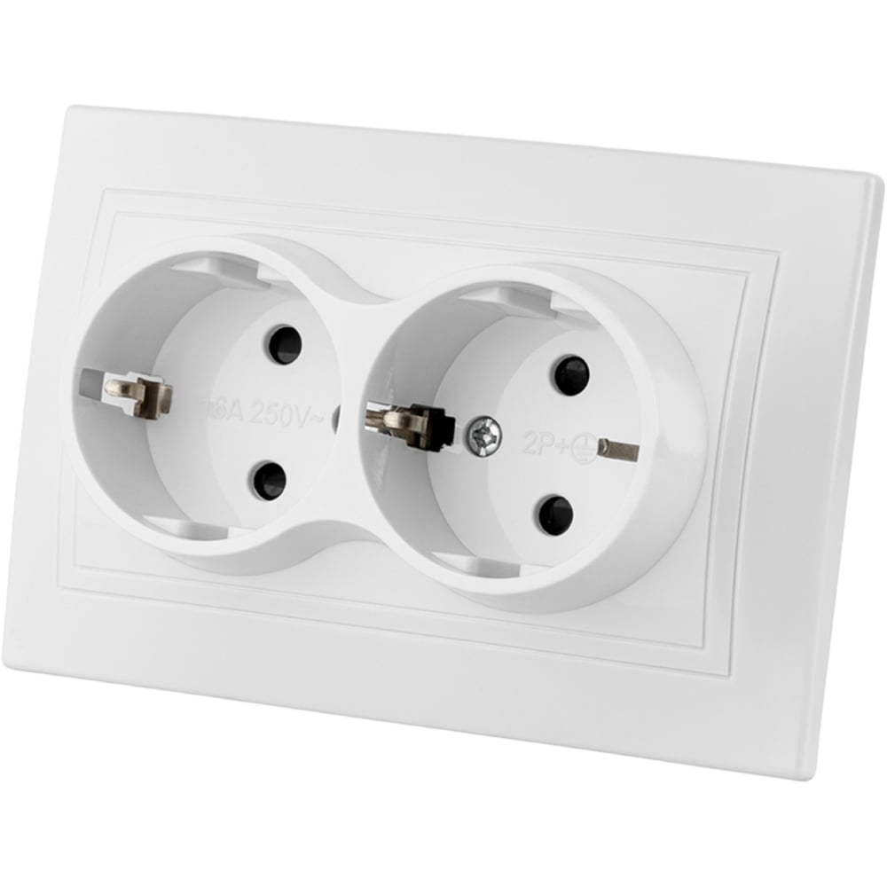 Изображение товара Двойная розетка с защитными шторками TDM ELECTRIC Таймыр SQ1814-0018