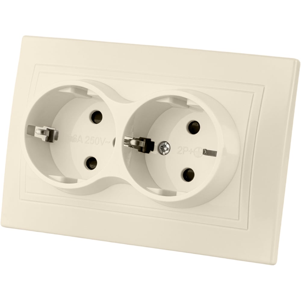 Изображение товара Двойная розетка с защитными шторками Таймыр SQ1814-0118 16А 250В