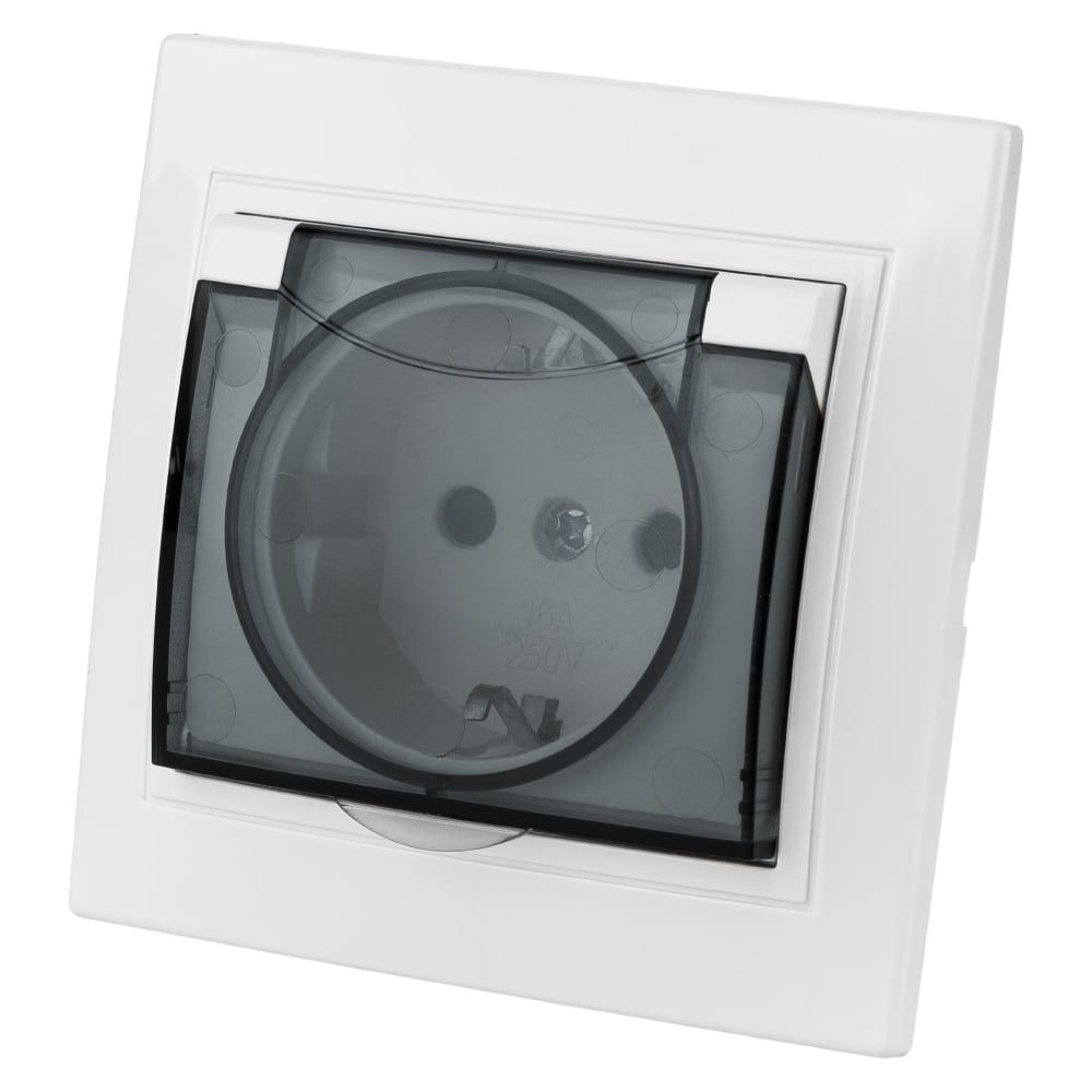 Изображение товара Розетка защитная с шторками и крышкой IP42 16А 250В TDM ELECTRIC Таймыр SQ1814-0019