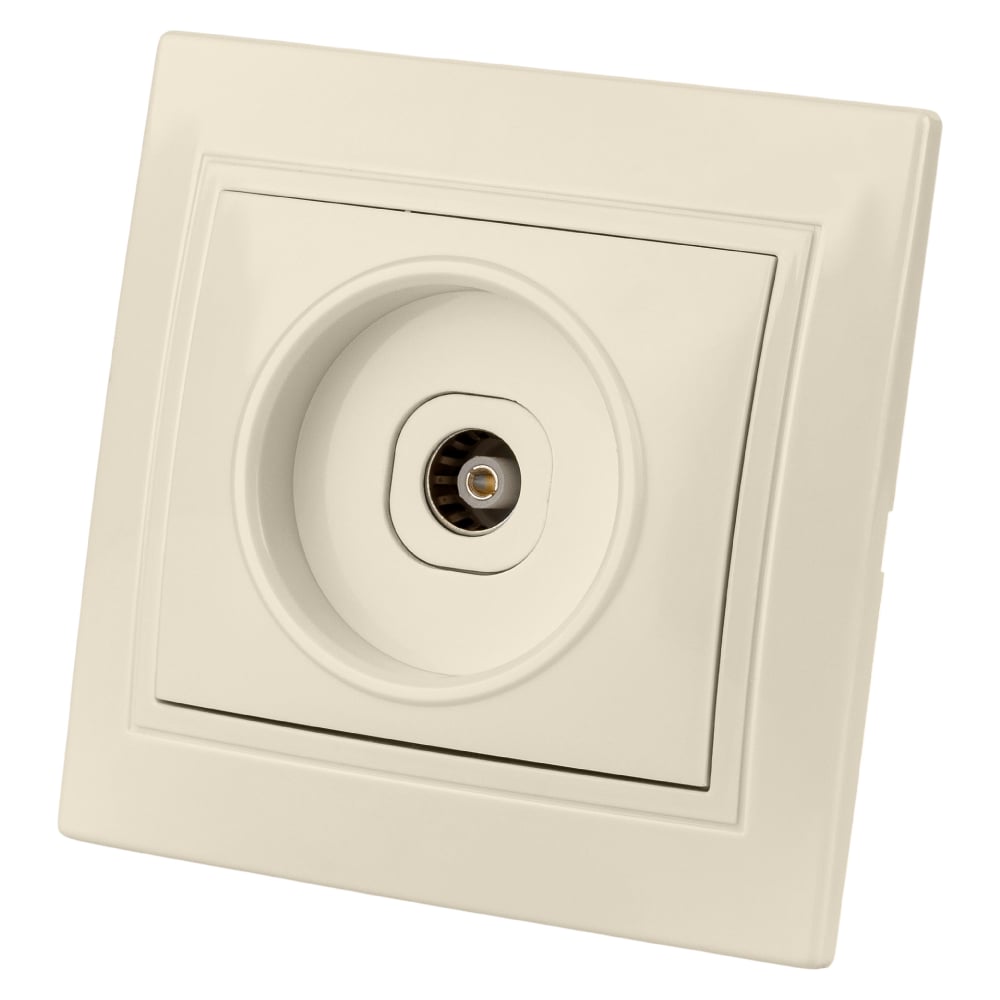 Изображение товара Телерадиорозетка встраиваемая TDM SQ1814-0122 слоновая кость