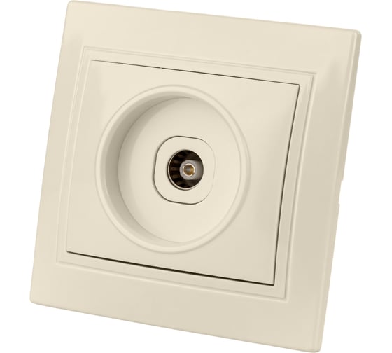 Изображение товара Телевизионная простая розетка, мама, слоновая кость, 0-2400 МГц TDM ELECTRIC Таймыр SQ1814-0122