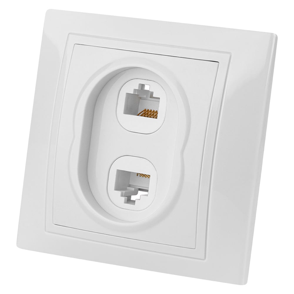 Изображение товара Телефонная розетка RJ11 + компьютерная RJ45, белая TDM ELECTRIC Таймыр SQ1814-0023