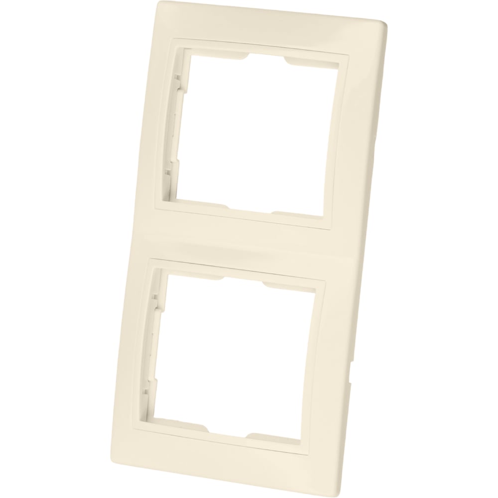 Изображение товара Двухпостовая вертикальная рамка Таймыр SQ1814-0125 для кабель-каналов слоновая кость