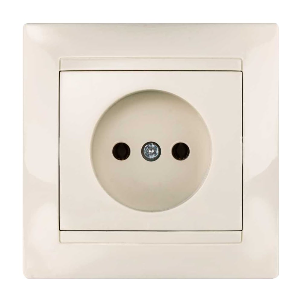Изображение товара Розетка с защитной шторкой слоновая кость 2П 10А TDM ELECTRIC