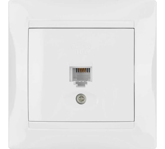 Изображение товара Телефонная розетка, белая RJ11 TDM ELECTRIC Лама SQ1815-0015